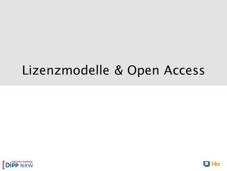 Lizenzmodelle & Open Access. OA & Lizenzmodelle – Dr. Wolfram Horstmann DBT – 24. MAR 2006, Dresden 2/15 OA-Workflows Autoren RA Publisher OA Publisher.