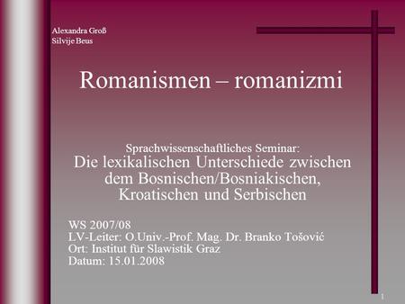 Romanismen – romanizmi