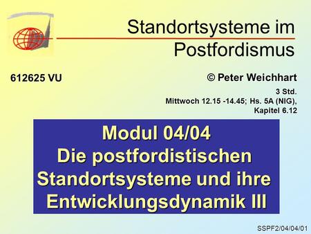 Standortsysteme im Postfordismus