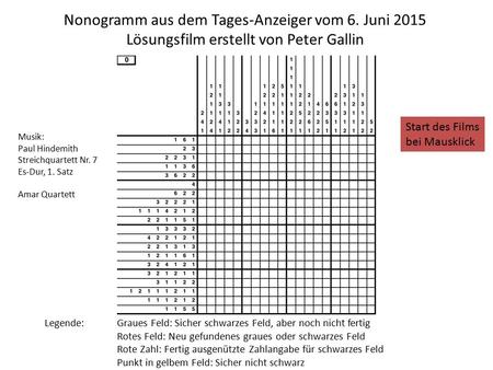 Nonogramm aus dem Tages-Anzeiger vom 6