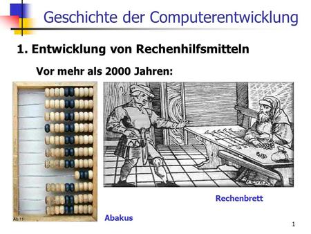 Geschichte der Computerentwicklung
