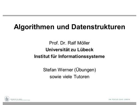 Algorithmen und Datenstrukturen