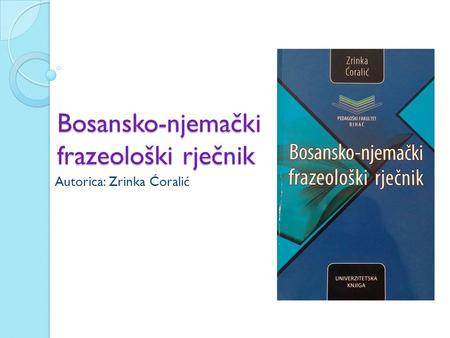 Bosansko-njemački frazeološki rječnik