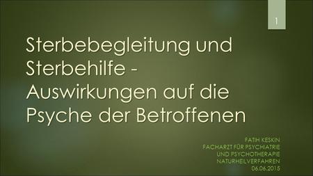 Fatih Keskin Facharzt für Psychiatrie und Psychotherapie