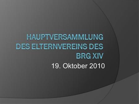 Hauptversammlung des Elternvereins des BRG XIV