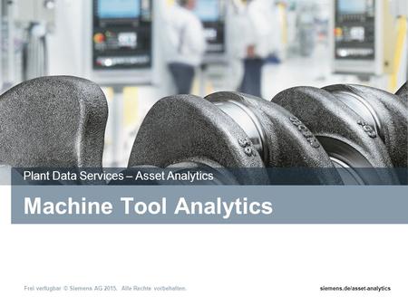Machine Tool Analytics