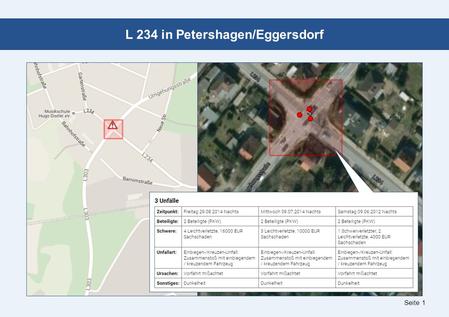 Seite 1 L 234 in Petershagen/Eggersdorf. Seite 2 A 10 bei Neuenhagen bei Berlin.