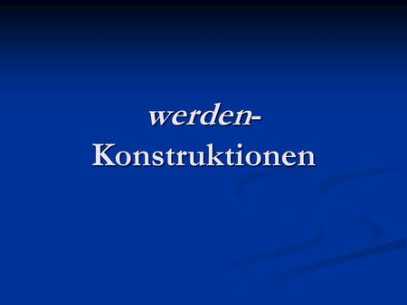 werden-Konstruktionen