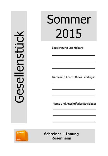 Sommer 2015 Gesellenstück ______________________