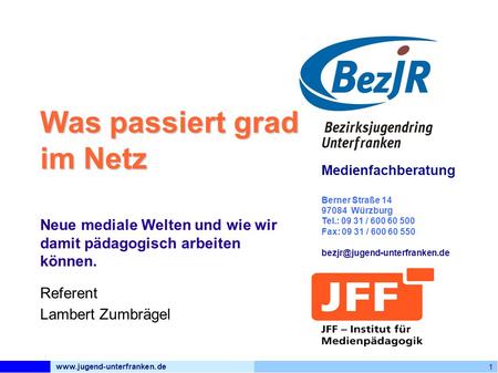 1 Medienfachberatung Berner Straße 14 97084 Würzburg Tel.: 09 31 / 600 60 500 Fax: 09 31 / 600 60 550