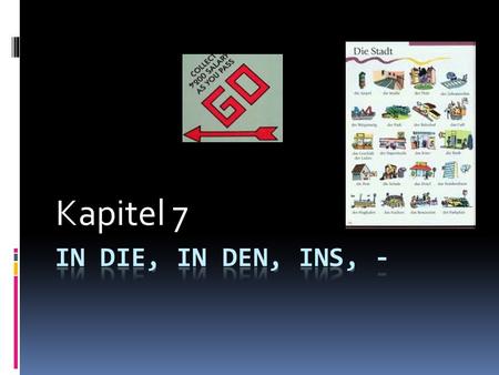 Kapitel 7. gehen I am going you are going he is going we are going they are going.