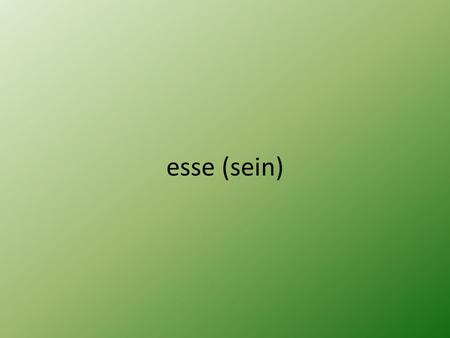 Esse (sein).