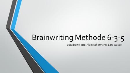 Brainwriting Methode 6-3-5