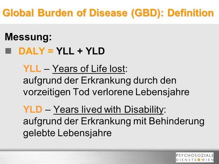 Global Burden of Disease (GBD): Definition