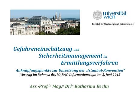 Ass.-Prof.in Mag.a Dr.in Katharina Beclin