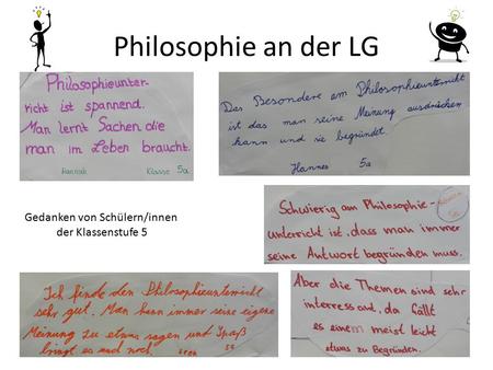 Gedanken von Schülern/innen