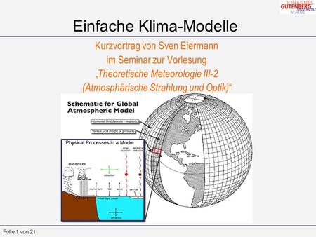 Einfache Klima-Modelle