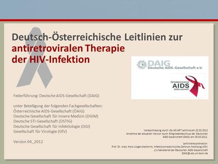 Deutsch-Österreichische Leitlinien zur antiretroviralen Therapie