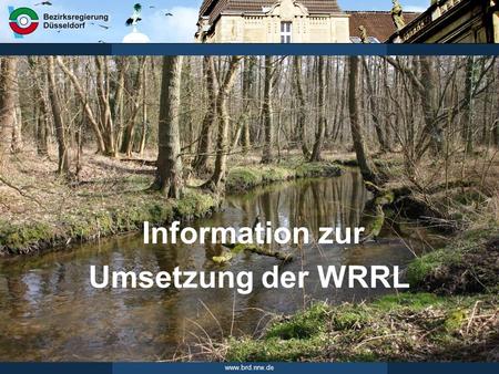 Information zur Umsetzung der WRRL