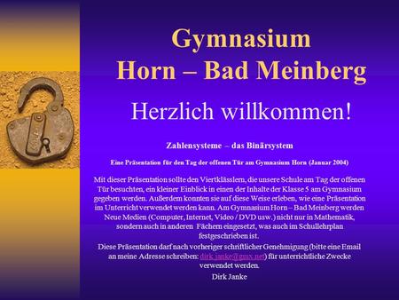 Gymnasium Horn – Bad Meinberg