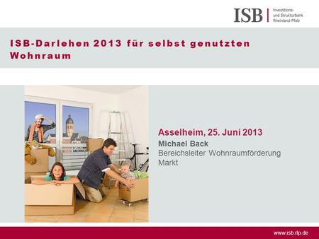 ISB-Darlehen 2013 für selbst genutzten Wohnraum
