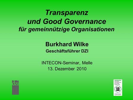 Transparenz und Good Governance für gemeinnützige Organisationen