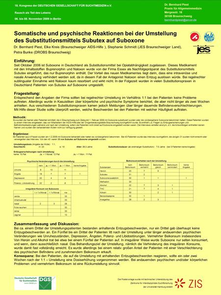 Einführung: Seit Oktober 2006 ist Suboxone in Deutschland als Substitutionsmittel bei Opiatabhängigkeit zugelassen. Dieses Medikament mit den Inhaltsstoffen.