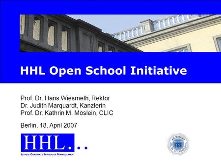 HHL Open School Initiative
