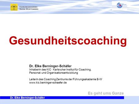Gesundheitscoaching Dr. Elke Berninger-Schäfer