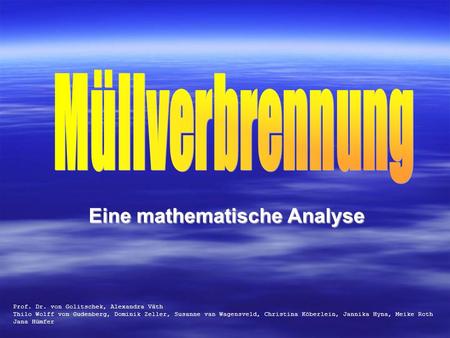 Eine mathematische Analyse
