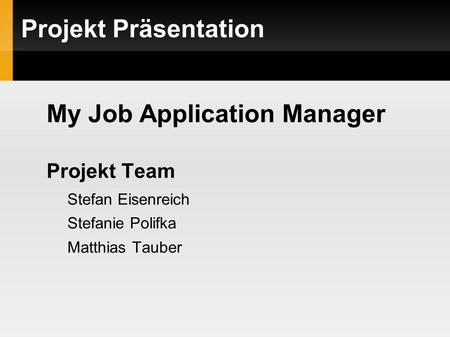 My Job Application Manager