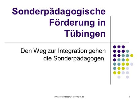 Sonderpädagogische Förderung in Tübingen