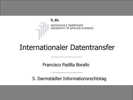 Internationaler Datentransfer