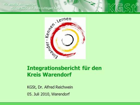 Integrationsbericht für den Kreis Warendorf