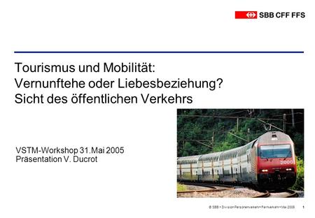 VSTM-Workshop 31.Mai 2005 Präsentation V. Ducrot