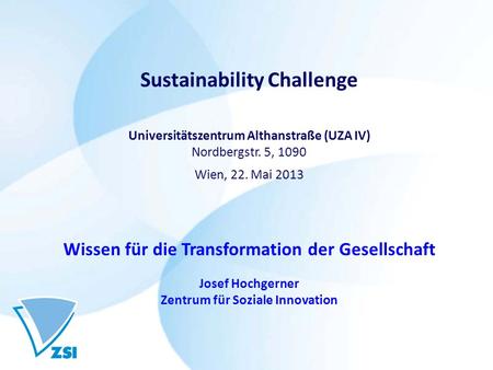 Sustainability Challenge
