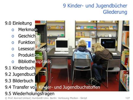 9 Kinder- und Jugendbücher Gliederung