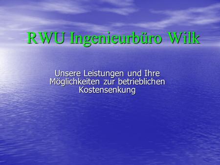 RWU Ingenieurbüro Wilk