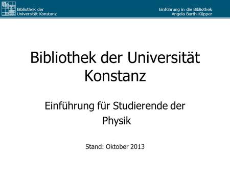 Bibliothek der Universität Konstanz