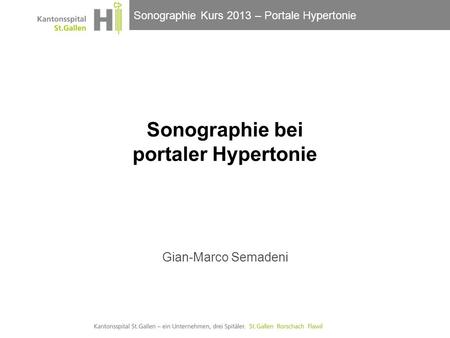 Sonographie bei portaler Hypertonie