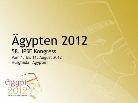 Ägypten IPSF Kongress Vom 1. bis 11