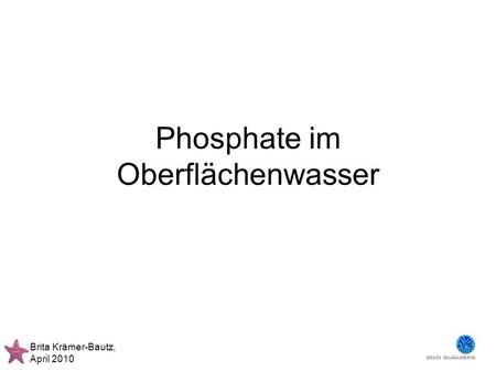 Phosphate im Oberflächenwasser