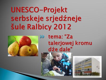 UNESCO-Projekt serbskeje srjedźneje šule Ralbicy 2012