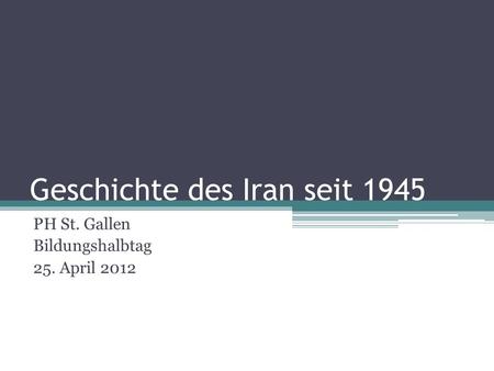 Geschichte des Iran seit 1945