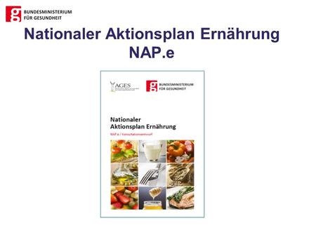 Nationaler Aktionsplan Ernährung NAP.e