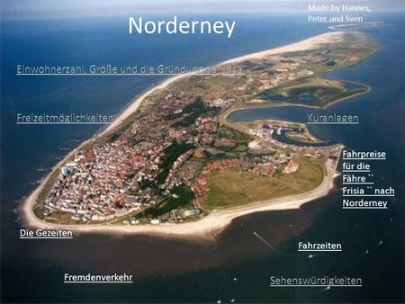 Norderney Einwohnerzahl, Größe und die Gründung der Insel