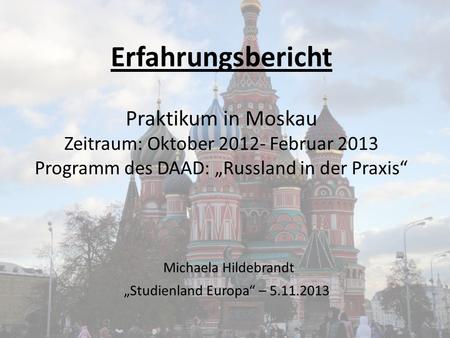Michaela Hildebrandt „Studienland Europa“ –