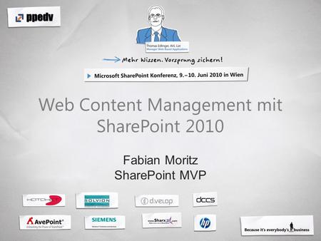 Web Content Management mit SharePoint Fabian Moritz  SharePoint MVP