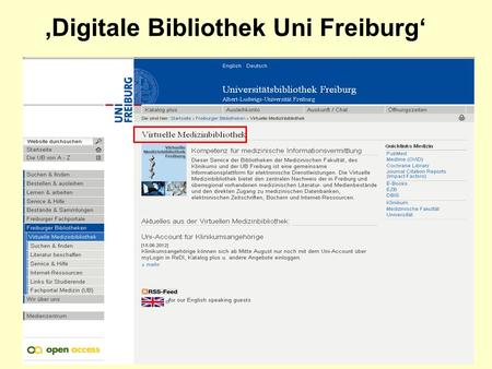 ‚Digitale Bibliothek Uni Freiburg‘