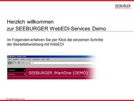 Herzlich willkommen zur SEEBURGER WebEDI-Services Demo
